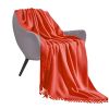 SOGA Green Acrylic Knitted Throw Blanket Solid Fringed Warm Cozy Woven Cover Couch Bed Sofa Home Decor