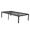 18-inch High Heavy Duty Black Metal Platform Bed Frame