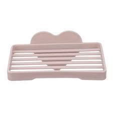 Soap Dish Holder Wall Mounted Heart Shaped Bathroom Storage Plate Tray Holder Case Soap Bathroom Shower Kitchen Washroom Shelf Storage Organizer
